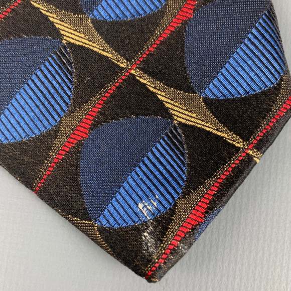 PRADA Black Multi-Color Abstract Silk Jacquard Tie - Picture 6 of 6